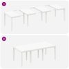 Trädgårds matsalset 7 pcs Vit Konstrotting vidaXL 200 x 100 x 73 cm – miniatyr 10