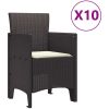 Trädgårds Matsalsset 11 pcs Brun Konstrotting vidaXL 250 x 100 x 73 cm – miniatyr 5
