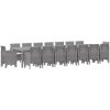 Trädgårds Matsalsset 17 pcs Ljusgrå Rattan / Metall vidaXL Large – miniatyr 2