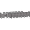 Trädgårds Matsalsset 17 pcs Ljusgrå Rotting vidaXL Large – miniatyr 2