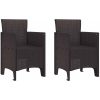 Trädgårds Matsalsset 3 pcs Brun vidaXL 100 x 100 x 73 cm – miniatyr 5