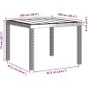 Trädgårds Matsalsset 3 pcs Brun vidaXL 100 x 100 x 73 cm – miniatyr 10