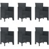 Trädgårds matsalsset 7 pcs Antracit vidaXL 200 x 100 x 73 cm – miniatyr 5