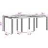 Trädgårds matsalsset 7 pcs Brun Polypropylen vidaXL 200 x 100 x 73 cm – miniatyr 11