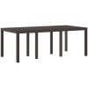 Trädgårds matsalsset 7 pcs Brun Polypropylen vidaXL 200 x 100 x 73 cm – miniatyr 4