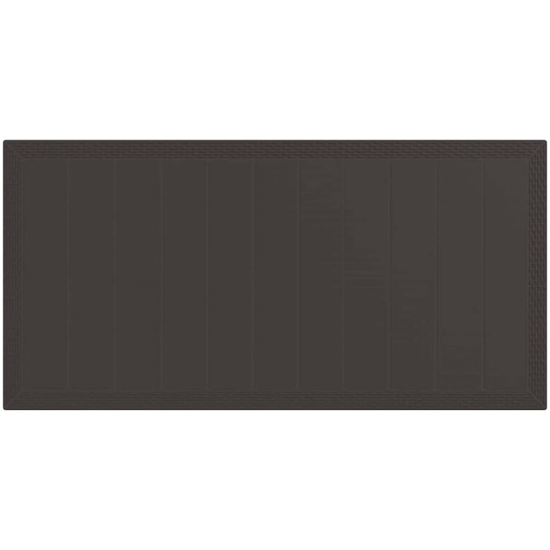 Trädgårds matsalsset 7 pcs Brun Polypropylen vidaXL 200 x 100 x 73 cm – bild 6