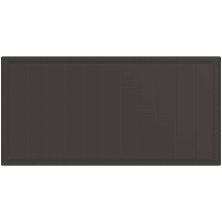 Trädgårds matsalsset 7 pcs Brun Polypropylen vidaXL 200 x 100 x 73 cm – bild 6