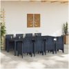 Trädgårds Matsalsset 9 pcs Antracit vidaXL 250 x 100 x 73 cm – miniatyr 3