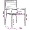 Trädgårds matsalsset 9 pcs Grå Metall, Harts vidaXL 180 x 90 x 75 cm – miniatyr 10