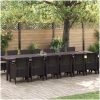 Trädgårds matsats 15 pcs Brun Konstrotting vidaXL 14 - Sits – miniatyr 1