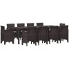 Trädgårds Matset 11 pcs Brun Plastfletting vidaXL 250 x 100 x 73 cm – miniatyr 2