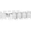 Trädgårds matset 11 pcs Vit Konstrotting vidaXL 250 x 100 x 73 cm – miniatyr 2