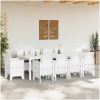 Trädgårds matset 11 pcs Vit Konstrotting vidaXL 250 x 100 x 73 cm – miniatyr 3
