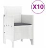 Trädgårds matset 11 pcs Vit Konstrotting vidaXL 250 x 100 x 73 cm – miniatyr 6