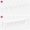 Trädgårds Matset 13 pcs Vit Plast vidaXL Stor – miniatyr 9