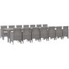 Trädgårds matset 15 pcs Ljusgrå Konstrotting & Metall vidaXL Stor – miniatyr 2