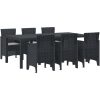 Trädgårds matset 7 pcs Antracit Polypropylen vidaXL 200 x 100 x 73 cm – miniatyr 2