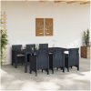 Trädgårds matset 7 pcs Antracit Polypropylen vidaXL 200 x 100 x 73 cm – miniatyr 3