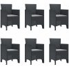 Trädgårds matset 7 pcs Antracit Polypropylen vidaXL 200 x 100 x 73 cm – miniatyr 5