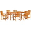 Trädgårds matset 7 pcs Naturligt trä vidaXL 180 x 90 x 75 cm – miniatyr 3