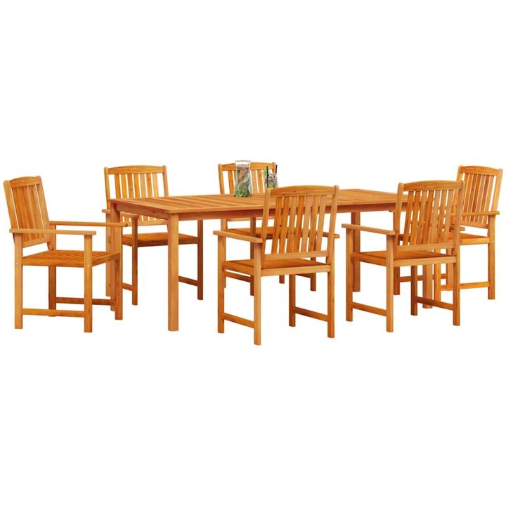 Trädgårds matset 7 pcs Naturligt trä vidaXL 180 x 90 x 75 cm – bild 3