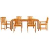 Trädgårds matset 7 pcs Naturligt trä vidaXL 180 x 90 x 75 cm – miniatyr 7