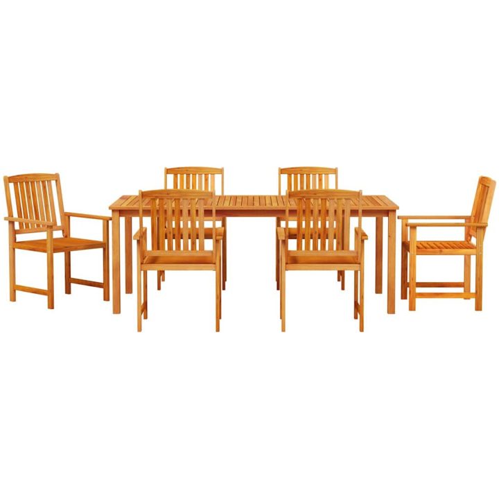 Trädgårds matset 7 pcs Naturligt trä vidaXL 180 x 90 x 75 cm – bild 7