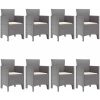 Trädgårds Matset 9 pcs Ljusgrå Polypropylen vidaXL 200 x 100 x 73 cm – miniatyr 4
