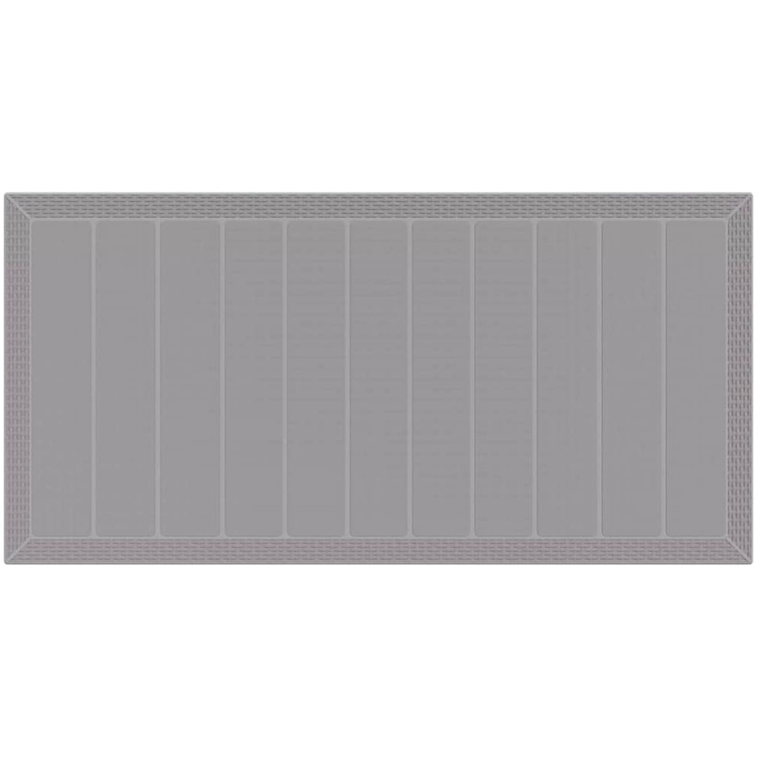 Trädgårds Matset 9 pcs Ljusgrå Polypropylen vidaXL 200 x 100 x 73 cm – bild 6