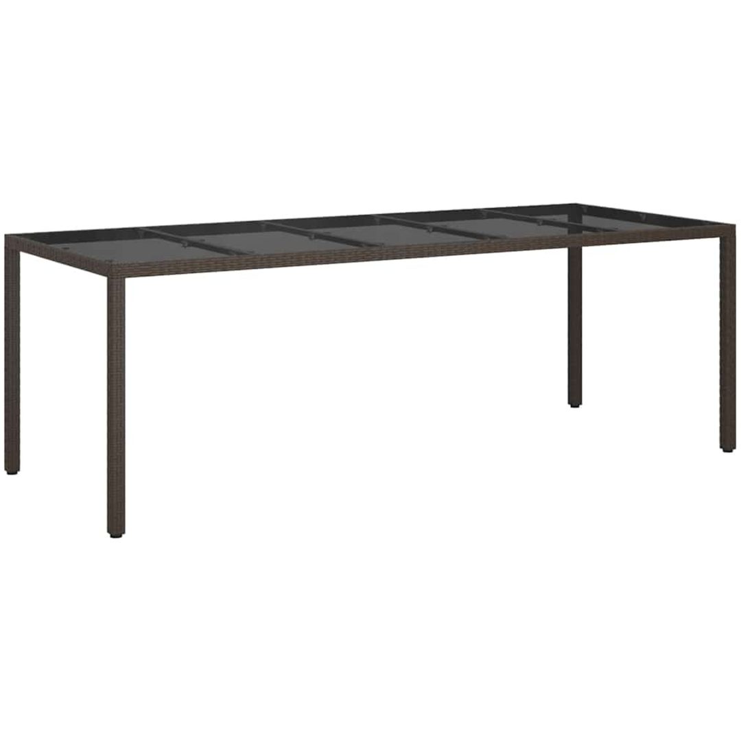 Trädgårds Matuppsättning Brun Poly Rattan vidaXL 250 x 100 x 75 cm – bild 2