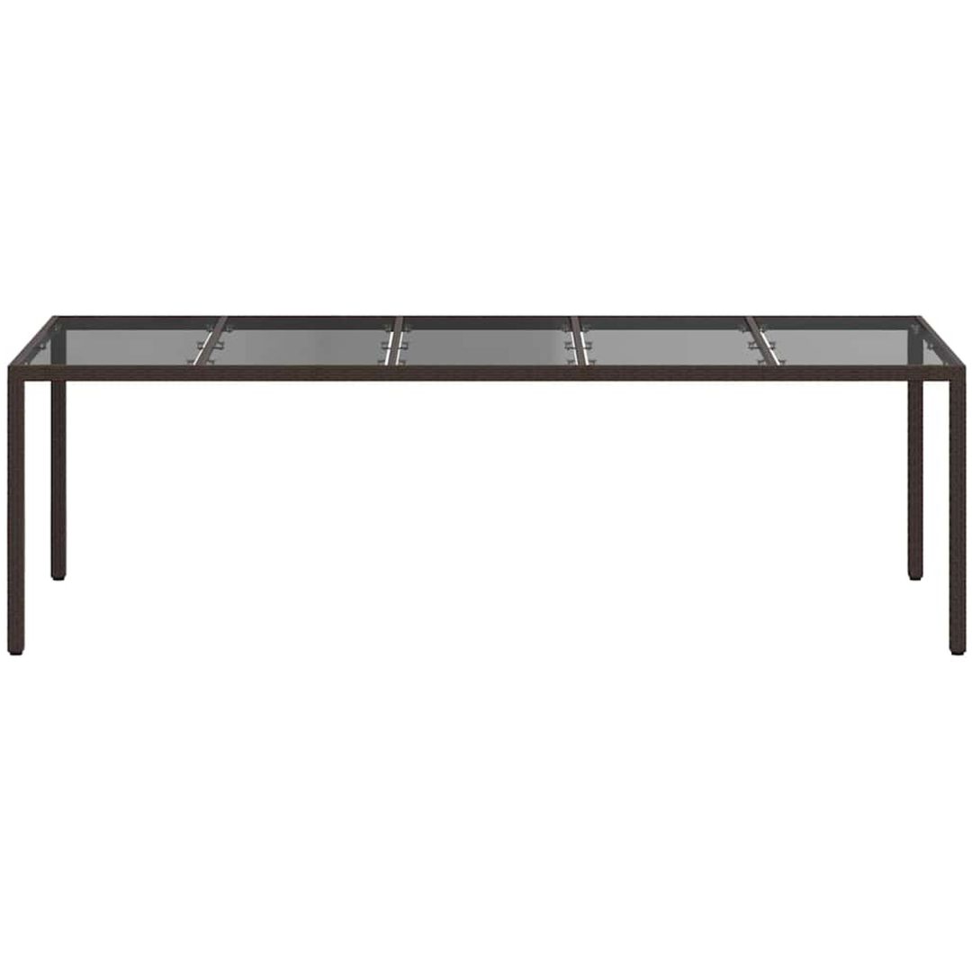 Trädgårds Matuppsättning Brun Poly Rattan vidaXL 250 x 100 x 75 cm – bild 3