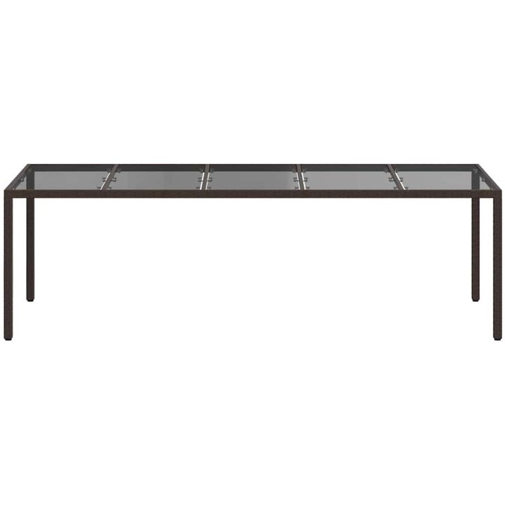 Trädgårds Matuppsättning Brun Poly Rattan vidaXL 250 x 100 x 75 cm – bild 3