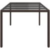 Trädgårds Matuppsättning Brun Poly Rattan vidaXL 250 x 100 x 75 cm – miniatyr 4