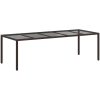 Trädgårds Matuppsättning Brun Poly Rattan vidaXL 250 x 100 x 75 cm – miniatyr 5
