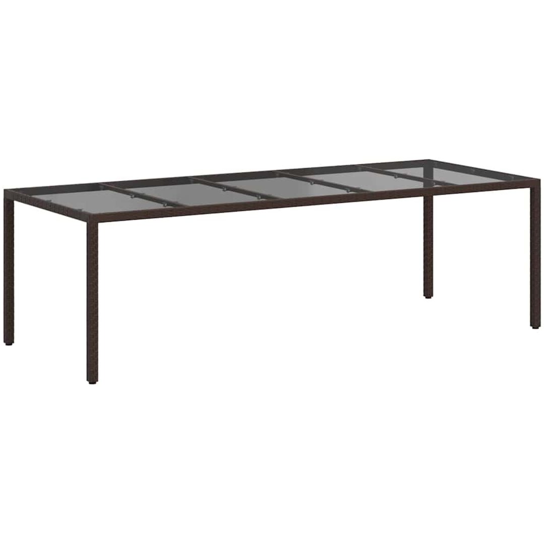 Trädgårds Matuppsättning Brun Poly Rattan vidaXL 250 x 100 x 75 cm – bild 5