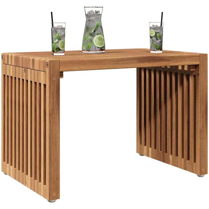 Trädgårds sidobord 50x32.5x35 cm Massivt trä Teak vidaXL 110 x 55.5 x 35 cm – bild 3
