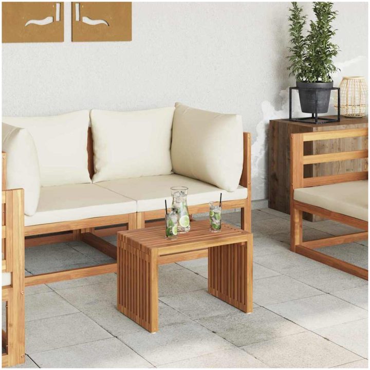 Trädgårds sidobord 50x32.5x35 cm Massivt trä Teak vidaXL 110 x 55.5 x 35 cm – bild 4