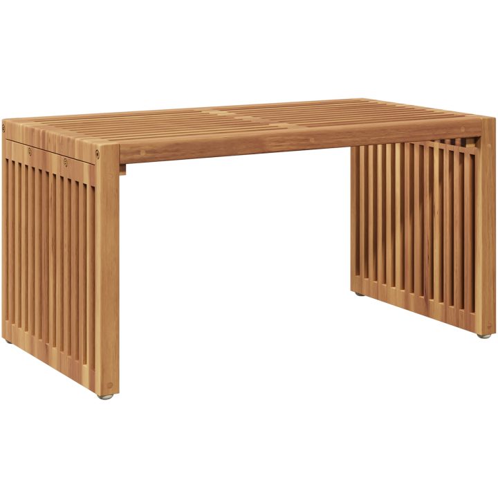 Trädgårds sidobord 70x37.5x35.5 cm Massivt trä teak vidaXL 110 x 55.5 x 35 cm – bild 2