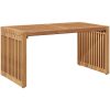 Trädgårds sidobord 70x37.5x35.5 cm Massivt trä teak vidaXL 110 x 55.5 x 35 cm – miniatyr 7