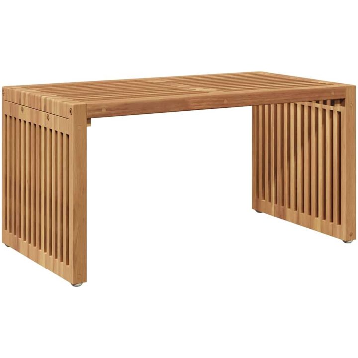 Trädgårds sidobord 70x37.5x35.5 cm Massivt trä teak vidaXL 110 x 55.5 x 35 cm – bild 7
