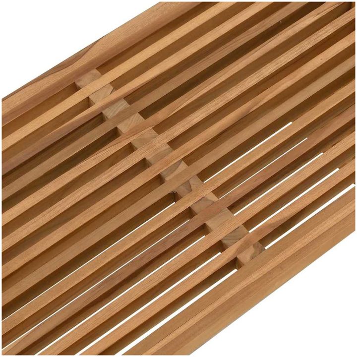 Trädgårds sidobord 70x37.5x35.5 cm Massivt trä teak vidaXL 110 x 55.5 x 35 cm – bild 8