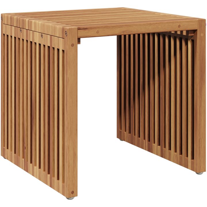 Trädgårds sidobord Massivt teak vidaXL 45 x 42.5 x 45 cm – bild 2