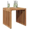 Trädgårds sidobord Massivt teak vidaXL 45 x 42.5 x 45 cm – miniatyr 3