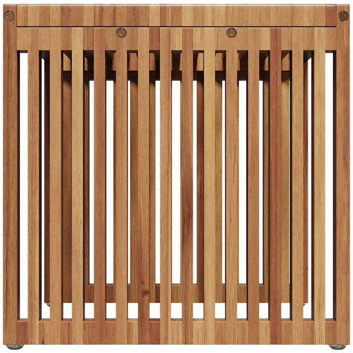 Trädgårds sidobord Massivt teak vidaXL 45 x 42.5 x 45 cm – bild 6