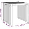Trädgårds sidobord Massivt teak vidaXL 45 x 42.5 x 45 cm – miniatyr 9
