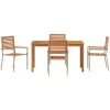 Trädgårdsamatörset 5 pcs Beige Trä, metall vidaXL 140 x 80 x 74 cm – miniatyr 7