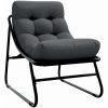 Trädgårdsavslappningsstolar 2 st med dyna svart 60x80x71 cm stål vidaXL 60.5 x 81 x 71 cm – miniatyr 4