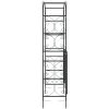 Trädgårdsbåge med grind svart 108x45x235 cm stål vidaXL – miniatyr 4