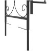 Trädgårdsbåge med grind svart 108x45x235 cm stål vidaXL – miniatyr 9
