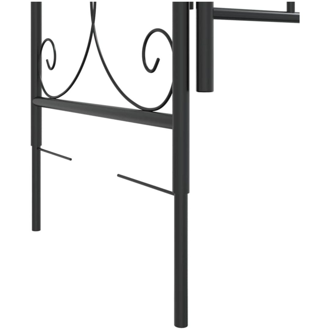 Trädgårdsbåge med grind svart 108x45x235 cm stål vidaXL – bild 9